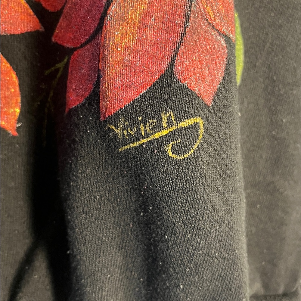 Jerzees‎ Black Sweatshirt with Festive Design - Picture 5 of 6